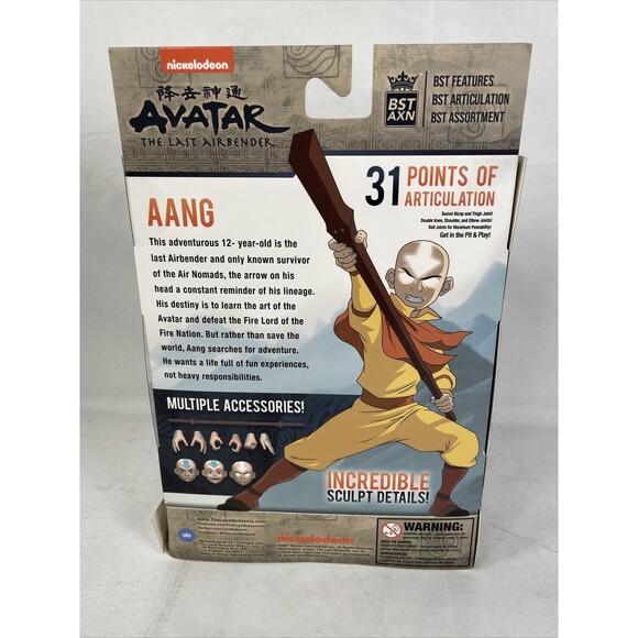 New BST AXN AVATAR THE LAST AIRBENDER AANG Action Figure Toy Anime Collectible - Picture 3 of 3